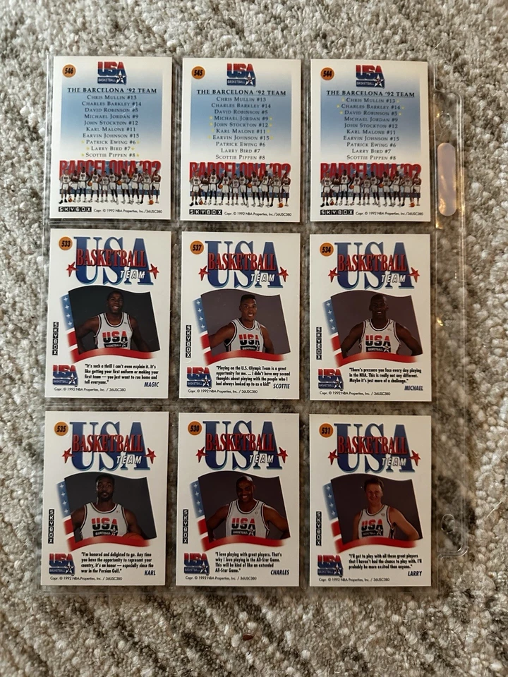 Juego de 3 cartas Michael Jordan Juegos Olímpicos de Barcelona 1992 “Dream Team” 544, 545 y 546 +6 Foto 2 de 2