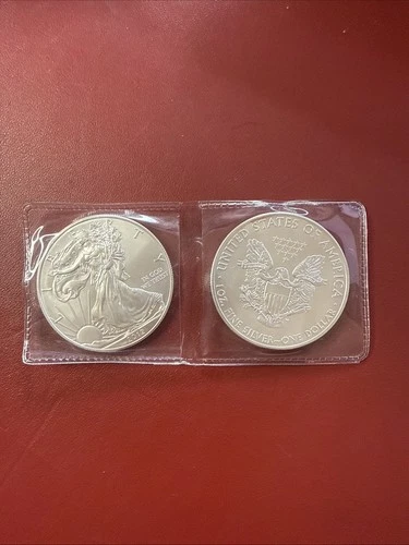 TWO 2012 American Silver Eagle 1 oz .999 Fine Silver Dollar Uncirculated