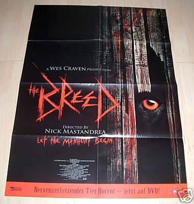 Filmposter A1 The Breed - M. Rodriguez Neu Filmplakat