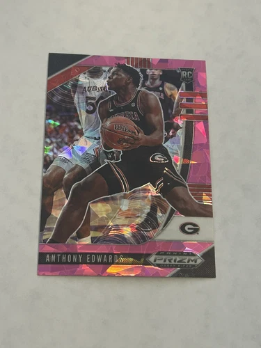 2020 panini prizm draft picks anthony edwards Pink Cracked Iced