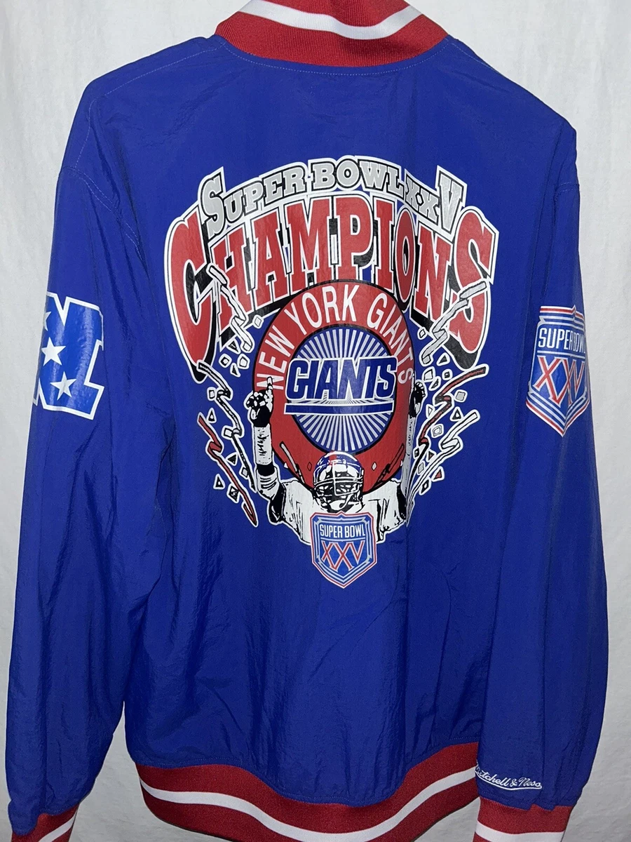 New york giants jacket mitchell and ness top