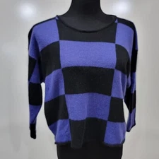 Adrienne Vittadini Lambswool Angora Rabbit Hair Vintage Reto Sweater Size Small