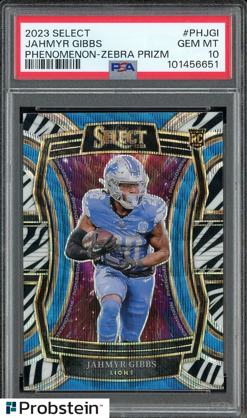 Jahmyr Gibbs Panini Select Phenomenon #PHJGI Zebra