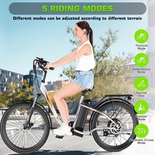 E-Bike 500W 48V Electric Bike with LCD, 26in Adults City Commuting Bicycle 20mph