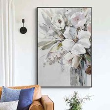 Abstract Graffiti White Flower Landscape Art Poster Printing Home WallDecoration