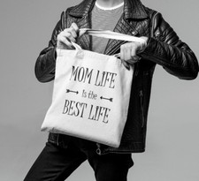 Mom Life Tote Bag Grocery Shopping Mothers Day Gift Humor Eco Beachbags Momlife