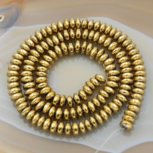 Hämatit Edelstein Rondelle Zwischenring Perlen 16" 3 mm 4 mm 6 mm 8 mm 10 mm - Bild 20 von 38