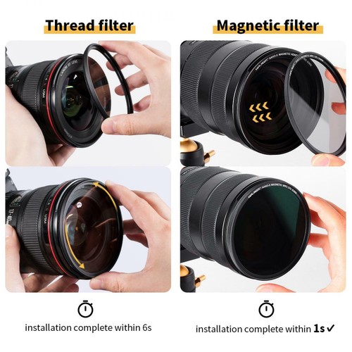 K&F Concept MCUV CPL ND1000 Magnetic Filter Kit 49/52/55/58/62/67/72/77/82mm - Picture 83 of 101