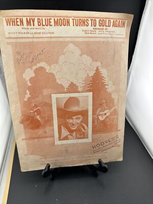 Vintage 1941 When My Blue Moon Turns To Gold Again Sheet Music Roy Rogers Cover 