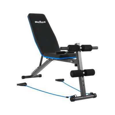 5901890101295 Incline training bench with leg lock and rubber bands REBEL  ACTI UK - Main Image