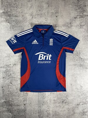 Adidas England Cricket Polo Shirt Jersey Mens Size M