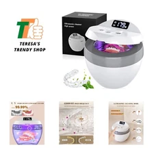 Ultrasonic Retainer Cleaner, 200ML Denture Cleaner for Mouthguard, Aligner an...