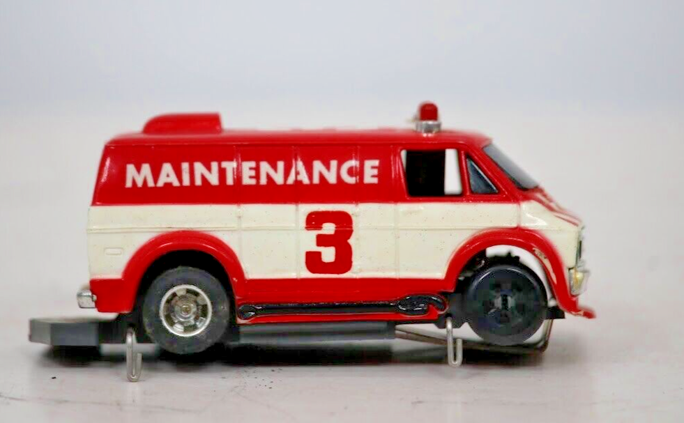 Vintage TYCO Slotless Race Car Ambulance with Command Control  