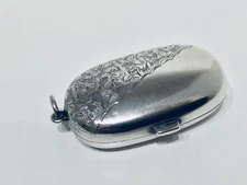 Antique Solid Silver Double Sovereign Case, Birmingham 1912