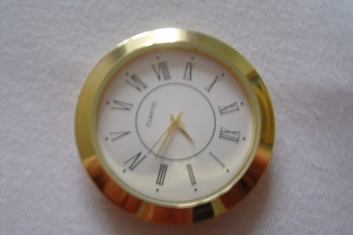 Einsteckuhrwerk Einbauuhr Einsteckwerk «RÖMISCH» Metall GOLD Ø 50mm Nr.29