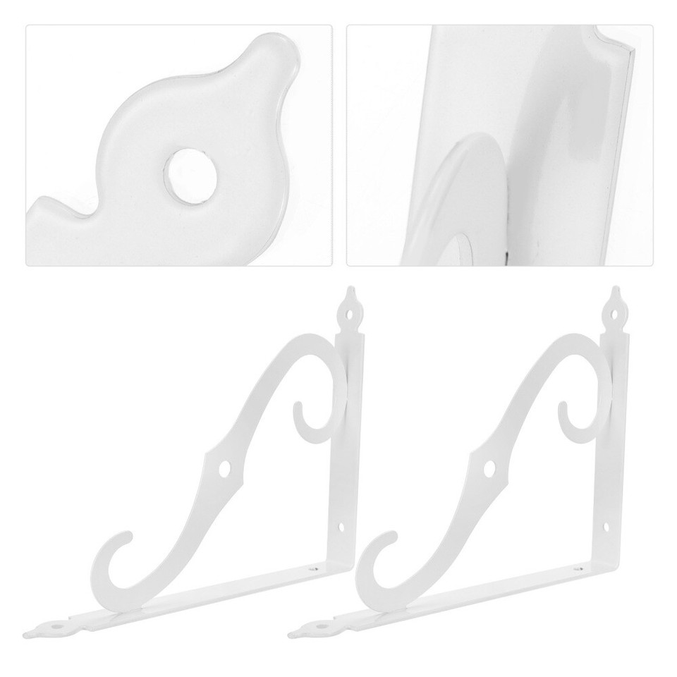 Decorative Shelf Brackets White Bookshelf Holder Storage Support eBay