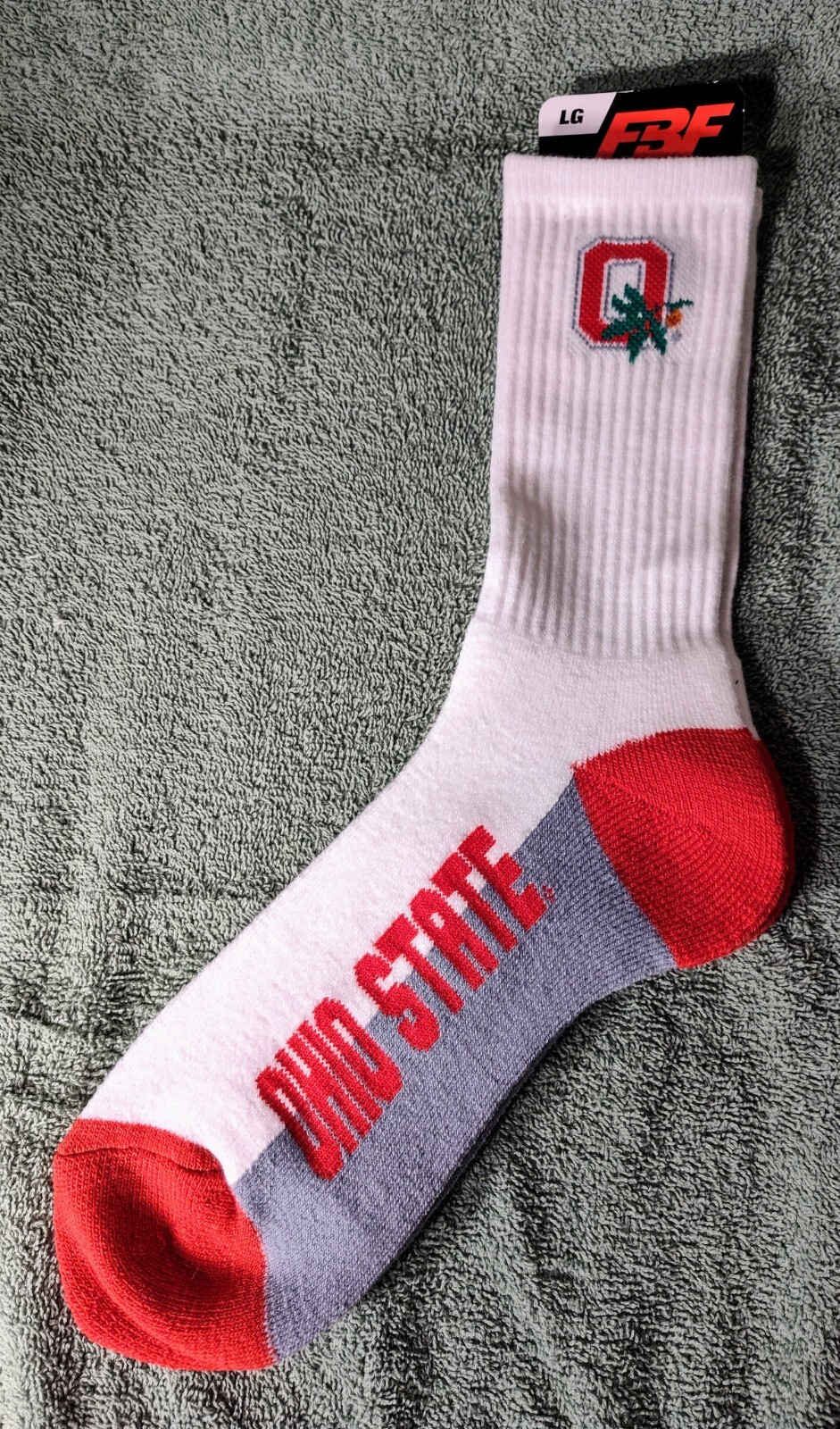 Ohio State Buckeyes NCAA Unisex Adult Big Socks Mens 10-13 Brand New  