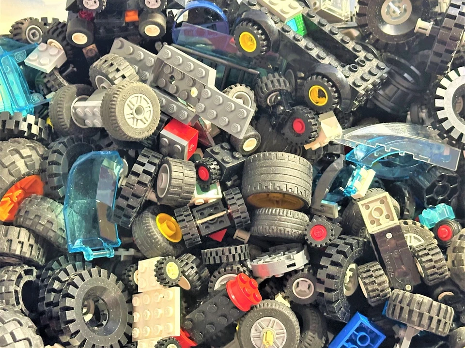 LOTE DE RUEDAS LEGO a granel neumáticos de 1/2 lb ejes juegos de automóviles piezas COMPRA 4 OBTÉN 1 GRATIS Foto 3 de 4