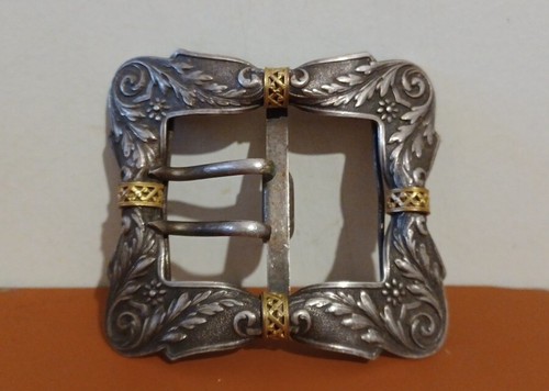 Ceinture Art Nouveau Européenne En Argent Noirci - Occasion, Style Chic Vintage