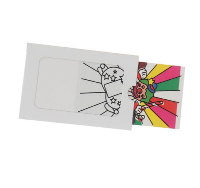 Easy Zaubertrick für Kinder schwarz-weiß zu farbige Karte einfacher Zaubertrick