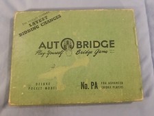 Vintage Auto Bridge 1950s Play Yourself Bridge Game No. PA For Advanced Players