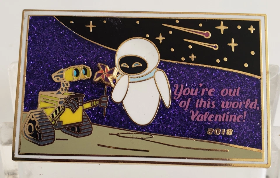 DISNEY/PIXAR ~WALL-E & EVE ❤VALENTINES DAY ❤ 2018 DISNEYLAND LE PIN-FREE SHPG - Image 3 of 4