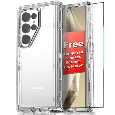 For Samsung Galaxy S24 S23 S22+ S21 Ultra Shockproof Heavy Duty Clear Case Cover