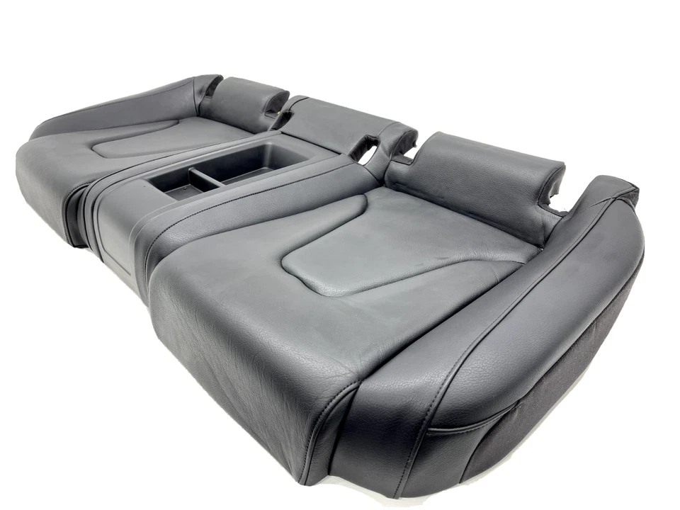 2008–2016 AUDI A5 S5 COUPE BANCO TRASEIRO INFERIOR BANCO DE COURO PRETO FABRICANTE DE EQUIPAMENTO ORIGINAL - Imagem 2 de 4