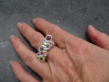 Bague Argent Massif Sertie De Zircon Et Rubis - Forme Cerf - Taille 58 (18,37g) - NEUVE