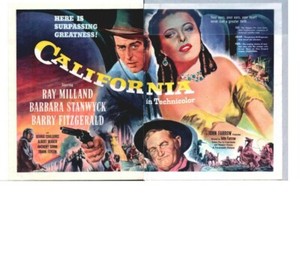 2-Page CALIFORNIA 1947 Ray Milland Original Vintage Color Promo Ad