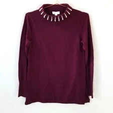 NWT MAGNOLIA GRACE Faux Pearl Collar Long Sleeve Pullover Top Stitch Fix