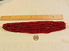 RED HEART BEADS, CZECH PRESSED GLASS. FREE SHIPPING