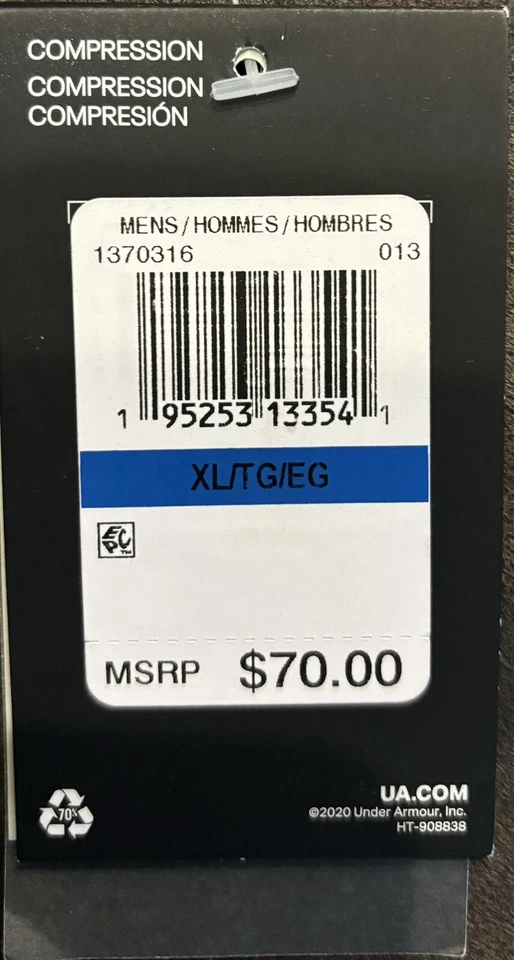 Under Armour Celliant  RUSH Long Shorts Men’s XL Compression  MSRP $70 - Image 3 of 4