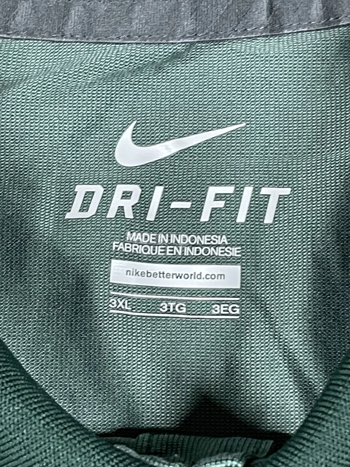Camisa Polo Michigan State Para Hombre 3XL Verde Nike Spartans Dri Fit Rendimiento Golf Foto 4 de 4