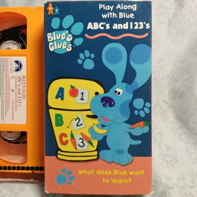 Blue s Clues ABC s and 123 s VHS 1999 Nickelodeon Nick Jr Orange Tape RARE HTF S