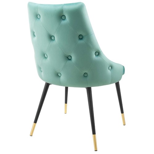 Modern Stain-Resistant Velvet Accent Dining Side Chair Button Tufted – 12 colors - Picture 40 of 72