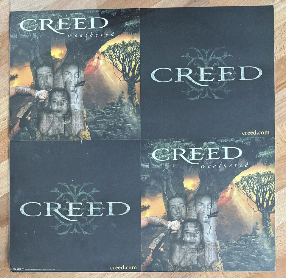 Creed Weathered Promotional Poster (2001) Heavy Stock Paper 24 X 24 Scott Stapp - Image 2 of 4