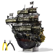 Piececool 3D Model Kits For Adult The Queen Anne's Revenge Metal Model Tool Sets