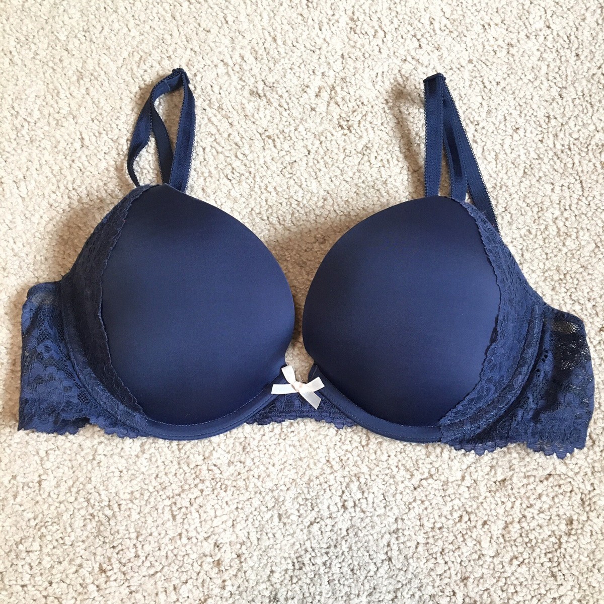 Victoria's Secret dream angels blue lace padded push-up bra size