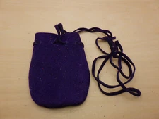 2x3" BLUE Suede Drawstring Bag Pouch - Tabletop Roleplay Gaming Pouch RPG CCG