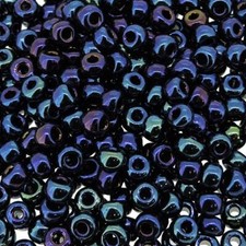 Miyuki Round Rocaille Seed Beads Size 6/0 20GM-tube Metallic Blue Iris 6-452