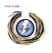 22 AWG TXL HIGH TEMP AUTOMOTIVE WIRE 8 STRIPED COLORS 15 FT EACH  (A)
