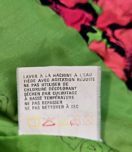 Vintage 80er Kaelin Ski Anorak Jacke Neon Pink Schwarz Abstrakt Splatter L/XL 10 - Bild 16 von 20