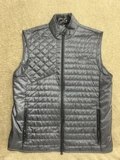 Greyson Vest Mens L Gray  Sioux Quilted Full Zip Insulated Zipped Pockets