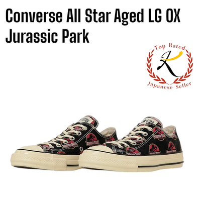 Converse All Star Aged LG OX Jurassic Park Black Color SF NEW