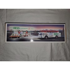 #63 Vintage 1989 Hess Toy Fire Truck Collectible w/ Box Tested Works