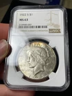 1922-S NGC MS63 Peace Silver Dollar Toned Better Date