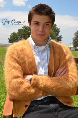 Men's New Cardigan Mohair Sweater Retro Reproduction - Kurt Cobain