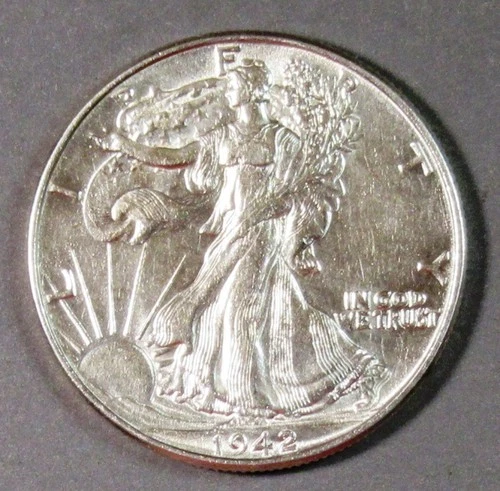 1942 Walking Liberty Half Dollar Pleasing CH AU.