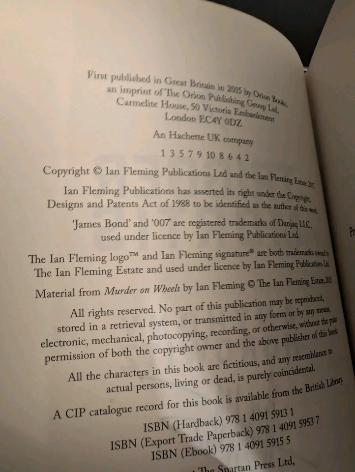 Signed And Numbered, Limited And First Edition, Trigger Mortis. James Bond. - Image 4 of 4